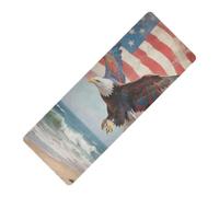 The American Flag bird Beach printed yoga matts Thick 1 mm for home gym non slip, with Yoga mat cover tapete para ejercicio 71x26 inches