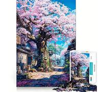 The Ancient Sakura Tree 1000 Pieces Jigsaws Adults Puzzles Gifts Strengthen Recall Serene Time Quality Edge Santa Wish Item (38x52cm)