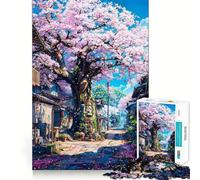 The Ancient Sakura Tree 1000 Pieces Jigsaws Adults Puzzles Gifts Strengthen Recall Serene Time Quality Edge Santa Wish Item (38x26cm)