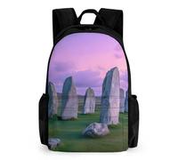 The Ancient Stone Circle of Callanish Islands 17" Laptop Backpacks Casual Daypacks Large Capacity Shoulder Bag for Camping Hiking Travel