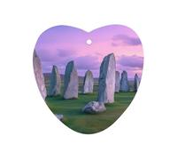 The Ancient Stone Circle of Callanish Islands Automotive Air Fresheners Mirror Aromatherapy Tablets Ornament Car Fragrance Scented Cards Love form