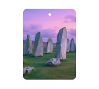 The Ancient Stone Circle of Callanish Islands Automotive Air Fresheners Mirror Aromatherapy Tablets Ornament Car Fragrance Scented Cards Square