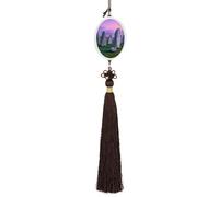 The Ancient Stone Circle of Callanish Islands Automotive Interior Mirrors Hanging Crystal Pendant Lucky Charm Car Rearview Ornament Ellipse