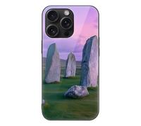 The Ancient Stone Circle of Callanish Islands Cell Phone Case Compatible with iPhone 15/15 Plus/15 Pro/15 Pro Max Glass Back Protective Shell