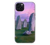 The Ancient Stone Circle of Callanish Islands Cell Phone Case Compatible with iPhone 15/15 Plus/15 Pro/15 Pro Max Glass Back Protective Shell