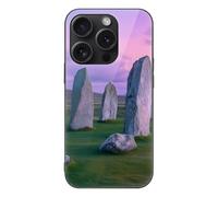 The Ancient Stone Circle of Callanish Islands Cell Phone Case Compatible with iPhone 15/15 Plus/15 Pro/15 Pro Max Glass Back Protective Shell