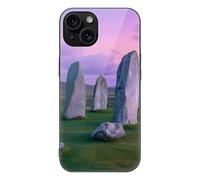 The Ancient Stone Circle of Callanish Islands Cell Phone Case Compatible with iPhone 15/15 Plus/15 Pro/15 Pro Max Glass Back Protective Shell