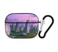 The Ancient Stone Circle of Callanish Islands Compatible with Airpod Pro Case PC Scratch-Resistant Drop-Proof Protective Cover with Keychain Black-style
