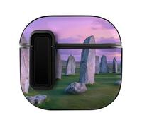 The Ancient Stone Circle of Callanish Islands Compatible with Airpods 4 Case PC Scratch-Resistant Drop-Proof Protective Cover with Secure Buckle
