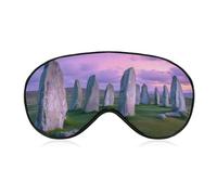 The Ancient Stone Circle of Callanish Islands Cute Sleep Masks Breathable Eye Mask with Adjustable Strap Light Blocking Comfortable Travel