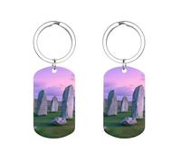 The Ancient Stone Circle of Callanish Islands Metal Keyrings & Keychains Cute Key Rings with Labels Personalized Gifts