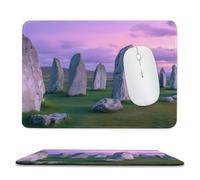 The Ancient Stone Circle of Callanish Islands Mouse Pad with Stitched Edges Non Slip Mouse Mat Portable Design for Desktop Laptop