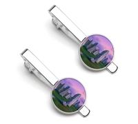 The Ancient Stone Circle of Callanish Islands Tie Clips for Men 1 Pair Lightweight Tie Bars for Ties Shirts Collars Gifts