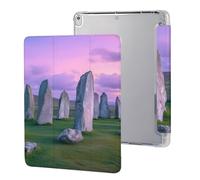 The Ancient Stone Circle of Callanish Islands Tri-fold Tablet Case Compatible with IPAD 2017/2018/Air1/Air2 (9.7in)/Pro (10.5in) /Air3(10.5in)/10代 (10.9in) Soft Protective with Pen Slot