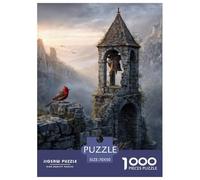 The Ancient Stone Clock Tower Jigsaw Puzzles Puzzles for Adults Kids. 1000 Pieces Interesting Whimsical Challenge Toy Educational Game Home Decoration for Educational Games Gifts 70x50cm/1000pcs