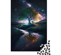 The_ancient_Tree Paper 1000 Pieces Jigsaw Puzzle for Adults Creative Rectangular Puzzle Brain Exercise Challenge Game 1000pcs (38x26cm)