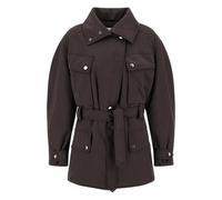 THE ANDAMANE belted-waistband multi-pocket jacket - Brown 38-40