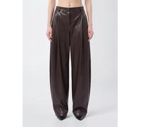 THE ANDAMANE Sasha High-Waisted Baggy Trousers in Faux Leather - Size: 38 - female