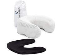 The ANDAR Travel neck pillow | Crescent-shaped memory foam | Orthopaedic materials with cervical support | Thermoregulating pillows | Relaxed traveling via plane, train, bus or car | 30x26x13/10 cm