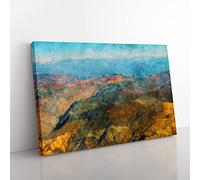 The Andes Mountains in Argentina Chile Canvas Wall Art Print 30x20 Inch