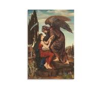 The Angel of Death By Evelyn De Morgan Poster Decorative Painting Print Picture Canvas Wall Art Bedroom Office Living Room Decoration 08x12inch(20x30cm)