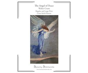 The Angel of Peace Cross Stitch Pattern - Walter Crane: Regular and Large Print Cross Stitch Pattern