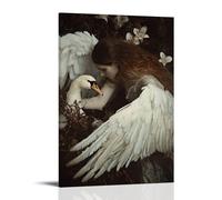 The Angel Reaches Toward A Wounded Swan Tangled in Thorns, Her Touch Turning Them to Lilies. Decorative Wall Mural Modern Hanging Art Poster08x12inch(20x30cm)