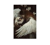 The Angel Reaches Toward A Wounded Swan Tangled in Thorns, Her Touch Turning Them to Lilies. Decorative Wall Mural Modern Hanging Art Poster20x30inch(50x75cm)