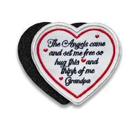 The Angels Came and Set Me Free Patch 3 Inches Loving Memory Heart Family Memories, Hook and Loop Embroidered Patches for Backpack Trucker Hats Clothes Mom Dad Gifts (Style 1 Grandpa)