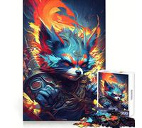 The Angry Powerful Raccoon Jigsaw Puzzles 1000 Piece for Teenagers Improve Memory Relaxing Fun Sharp Edge Unique Gift (38x52cm)