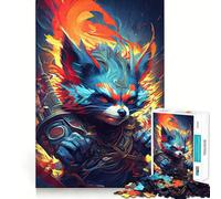 The Angry Powerful Raccoon Jigsaw Puzzles 1000 Piece for Teenagers Improve Memory Relaxing Fun Sharp Edge Unique Gift (38x52cm)