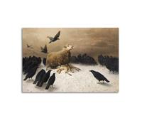 The Anguish by August Friedrich Albrecht Schenck Canvas Art Poster Picture Canvas Wall Paint Arts Decor Modern Home Artworks 08x12inch(20x30cm)