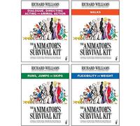 The Animator's Survival Kit 4 Books Collection Set By Richard Williams (Walks, Flexibility and Weight, Dialogue Directing Acting and Animal Action & Runs Jumps and Skips)