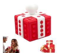 The Annoying 3D Printed Gift Box with Screws, An Interesting Valentine's Day Decoration Magical Gift Box for Friends Lovers, Small Heart Boxes Prank Puzzle Surprise Funny (Red, 7cm)