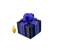 The Annoying Present Prank Box - Hilarious Screw Challenge with Middle Finger Surprise, Annoying Gift Box with Screws, Prank Gift Boxs, 3D Printed Boxs Ornaments (Grey Box + Purple Bow)