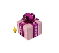 The Annoying Present Prank Box - Hilarious Screw Challenge with Middle Finger Surprise, Annoying Gift Box with Screws, Prank Gift Boxs, 3D Printed Boxs Ornaments (Pink Box + Rose Red Bow)