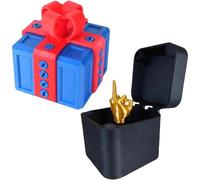 The Annoying Present with Middle Finger Annoying Gift Box with Storage Hilarious Gag Prank Boxes Surprise Gift Box with Screws, Interactive Tabletop Ornament, 3D Printed Funny for Birthday Christmas