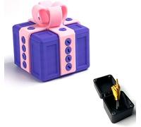 The Annoying Present with Middle Finger, Just for You Middle Finger in a Box W, Present Puzzle Case with Screws, Surprise Funny Prank for Adults Container Novelty (Purple)