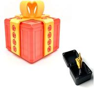 The Annoying Present with Middle Finger, Just for You Middle Finger in a Box W, Present Puzzle Case with Screws, Surprise Funny Prank for Adults Container Novelty (Red)