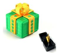 The Annoying Present with Middle Finger, Just for You Middle Finger in a Box W, Present Puzzle Case with Screws, Surprise Funny Prank for Adults Container Novelty (Green)