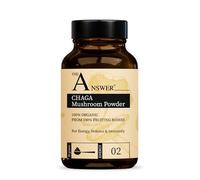 The Answer 100% Organic Chaga Mushroom Powder 50g for Energy, Defence & Immunity - 1000mg-2000mg per Day - High Strength Immune Support Supplement and Everyday Superfood - Made in The UK