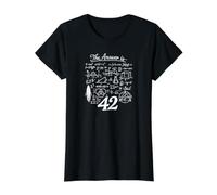 The Answer is 42, Genius, Nerd, Science Value Graphic T-Shirt, Women, Black, XL