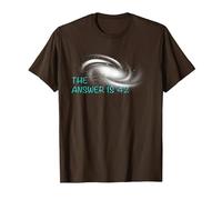 The Answer is 42 Universe Galaxy Solar System Science T-Shirt, Men, Brown, XX-Large