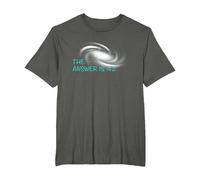 The Answer is 42 Universe Galaxy Solar System Science T-Shirt, Men's Big and Tall, Asphalt Grey, 3X Tall
