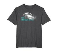 The Answer is 42 Universe Galaxy Solar System Science T-Shirt, Men's Big and Tall, Dark Heather Grey, 5X Tall