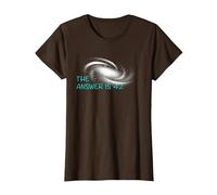 The Answer is 42 Universe Galaxy Solar System Science T-Shirt, Women, Brown, 3X-Large