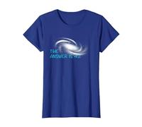 The Answer is 42 Universe Galaxy Solar System Science T-Shirt, Women, Royal Blue, Medium