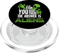 The Answer Is Aliens Gift For Ancient Astronaut Theorist PopSockets PopGrip for MagSafe