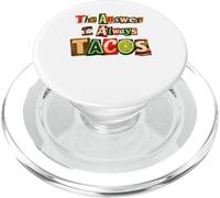The Answer is always TACOS, Ransom Note - Taco Tuesday PopSockets PopGrip for MagSafe