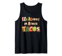 The Answer is Always Tacos, Ransom Note - Taco Tuesday Tank Top